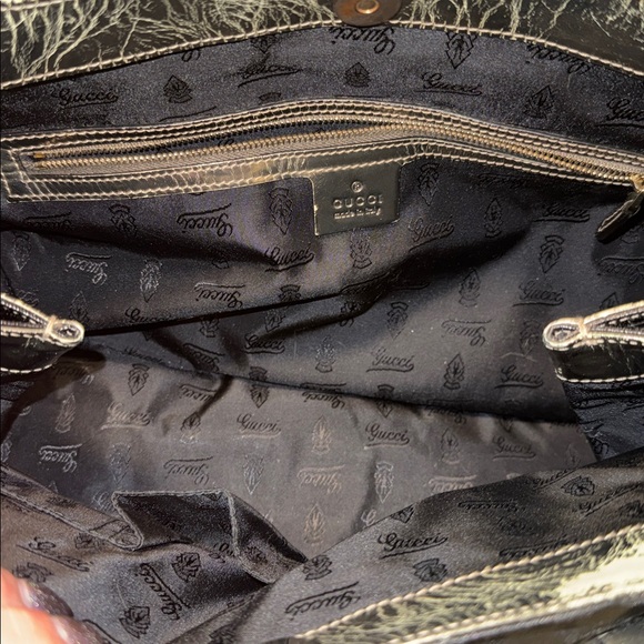 Gucci Black Coated Canvas and Leather Dialux Pop Bamboo Satchel - Picture 9 of 12